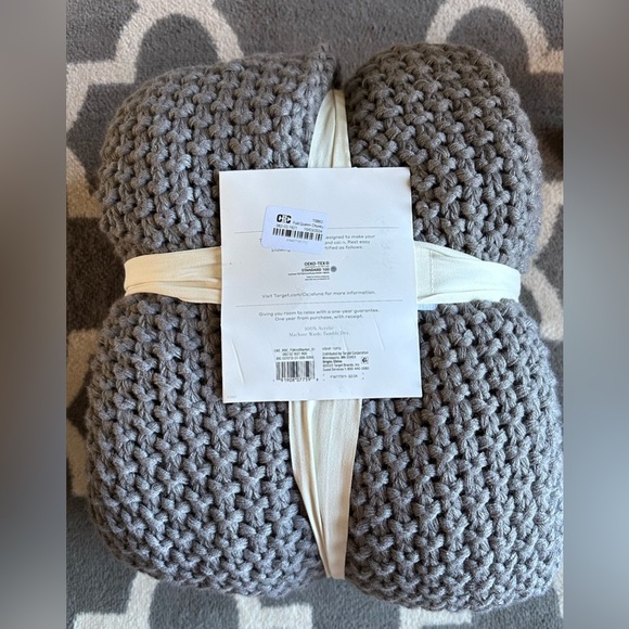 Casaluna Chunky Knit Blanket - Dark Gray NWT Full/Queen - Picture 8 of 8